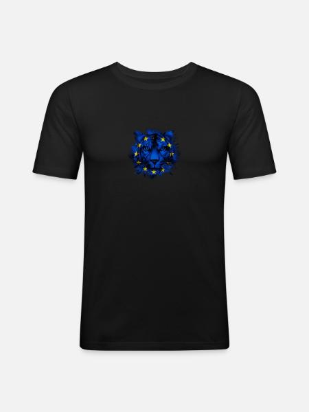 European Union - Men's Slim Fit T-Shirt - black