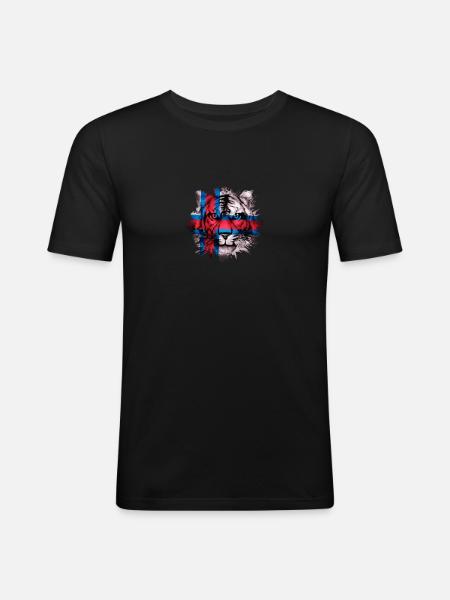 Féroé (îles) - T-shirt près du corps Homme - noir