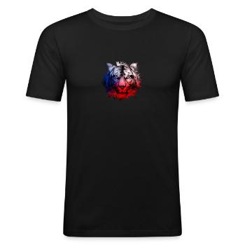 Tschechische Republik - Männer Slim Fit T-Shirt - Schwarz - Vorne - Nik (191cm)