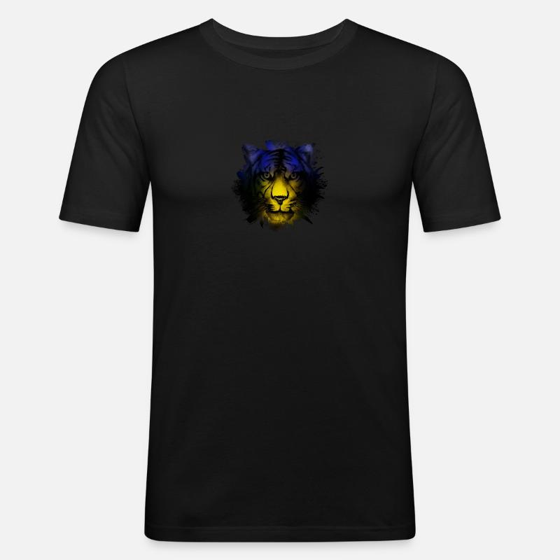 Guadeloupe - Männer Slim Fit T-Shirt - Schwarz