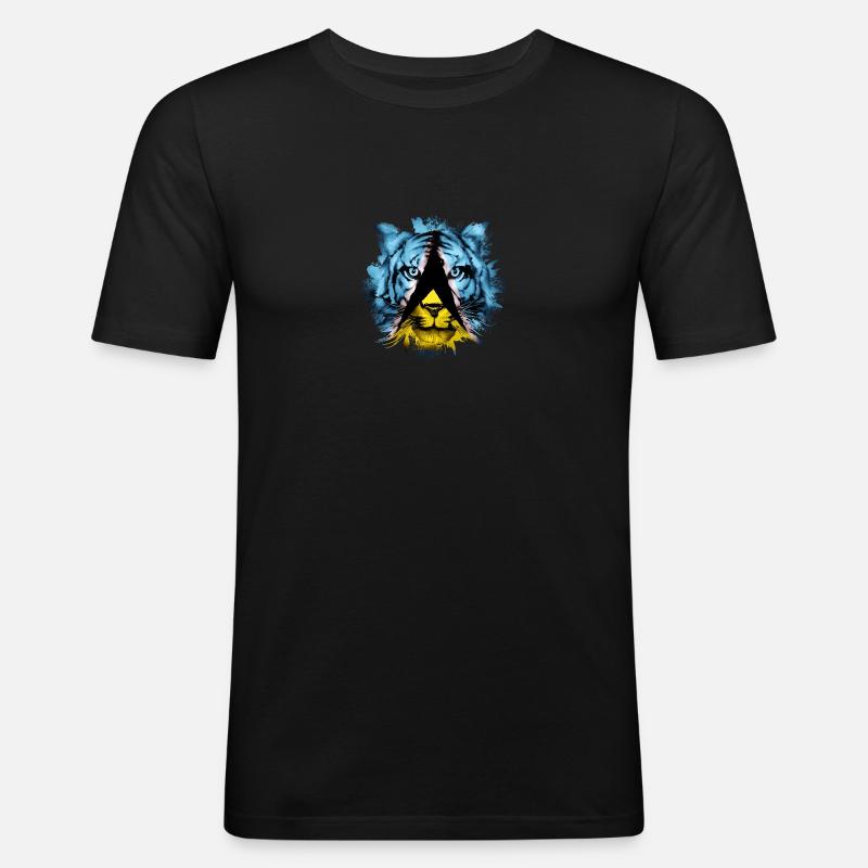 St. Lucia - Männer Slim Fit T-Shirt - Schwarz