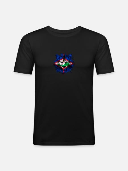 Sint Eustatius - Men's Slim Fit T-Shirt - black