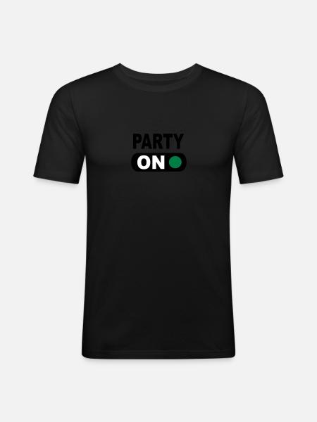 party - Men's Slim Fit T-Shirt - black