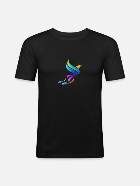 Phönix aus der Asche - Männer Slim Fit T-Shirt - Schwarz