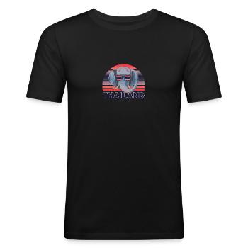 Thaïlande - T-shirt près du corps Homme - noir - Devant - Nik (191cm)