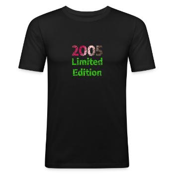 Édition limitée 2005 - T-shirt près du corps Homme - noir - Devant - Nik (191cm)