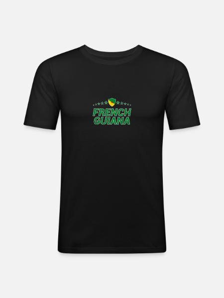 French Guiana - Men's Slim Fit T-Shirt - black