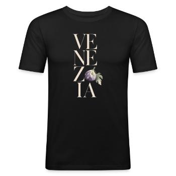 VENEZIA – Figues - T-shirt près du corps Homme - noir - Devant - Nik (191cm)