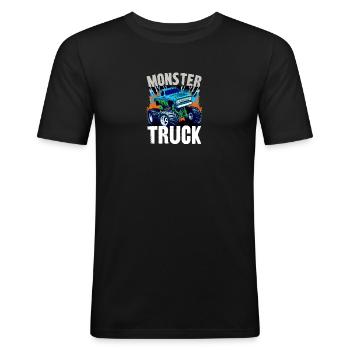 monster truck - T-shirt près du corps Homme - noir - Devant - Nik (191cm)
