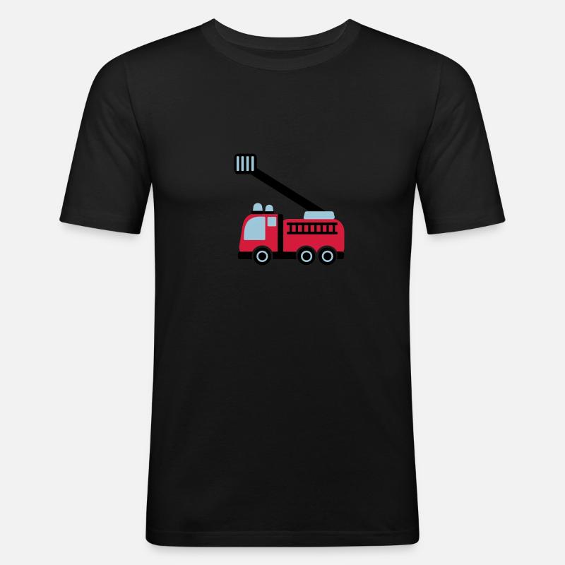Fire engine - Men's Slim Fit T-Shirt - black