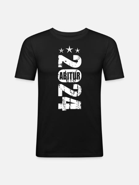 Abitur 2024 - Männer Slim Fit T-Shirt - Schwarz