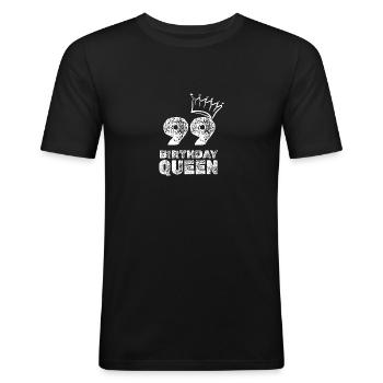 Year 99 - Men's Slim Fit T-Shirt - black - Front - Nik (191cm)