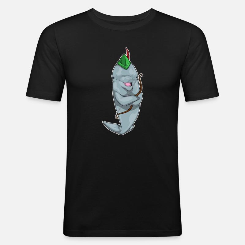 Arc de dauphin - T-shirt près du corps Homme - noir