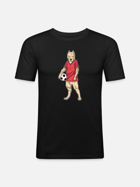 Pitbull Soccer Player Soccer - Men's Slim Fit T-Shirt - black