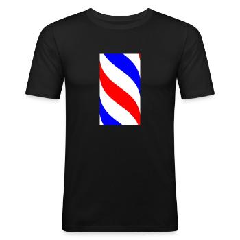 Barber pole - Men's Slim Fit T-Shirt - black - Front - Nik (191cm)