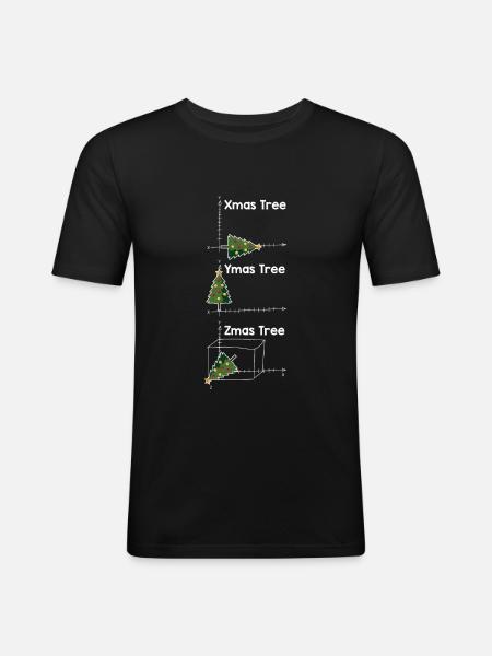 Mathematician Christmas | Mathematics Gift Idea - Men's Slim Fit T-Shirt - black