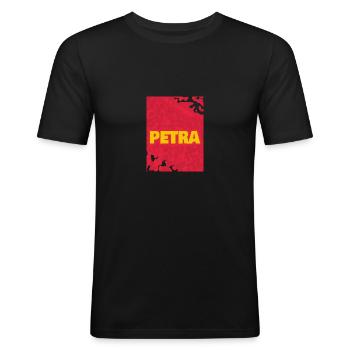 Style and Artwork Petra - Men's Slim Fit T-Shirt - black - Front - Nik (191cm)