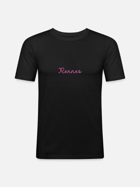 Rennes - T-shirt près du corps Homme - noir