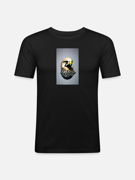 Eagle | Birds | Freedom | Animals - Men's Slim Fit T-Shirt - black