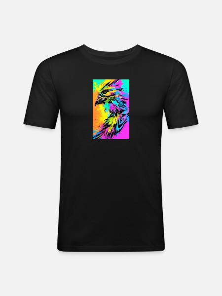 Eagle | Birds | Freedom | Animals - Men's Slim Fit T-Shirt - black