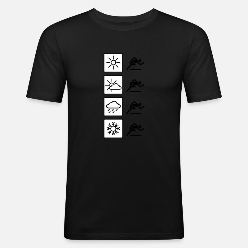 Läufer T-Shirt - Männer Slim Fit T-Shirt - Schwarz