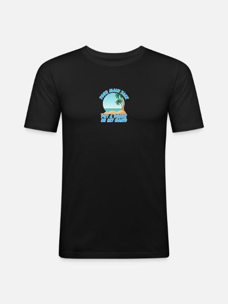 Holiday Beach Island Drinking - Men's Slim Fit T-Shirt - black