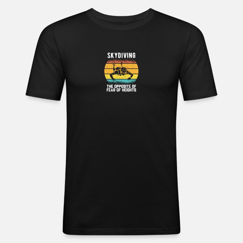 Skydiving Parachuting Skydive Skydiver - Men's Slim Fit T-Shirt - black