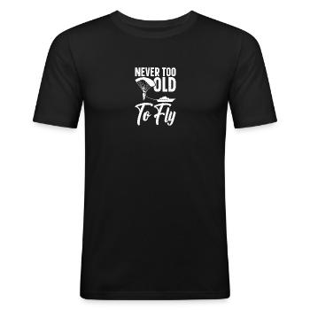 Parakiter Supplies Parasailing Kite Parakiting - Männer Slim Fit T-Shirt - Schwarz - Vorne - Nik (191cm)