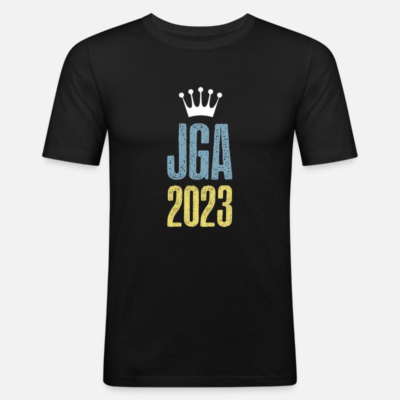 Jga 2023 Junggesellenabschied - Männer Slim Fit T-Shirt - Schwarz