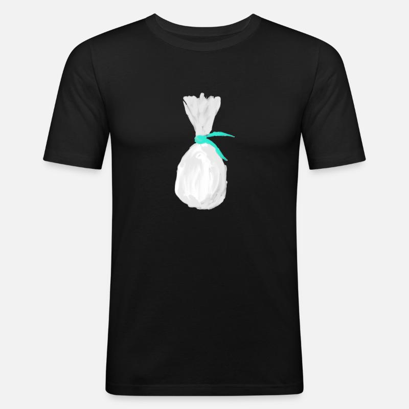 EIN HUHN - Männer Slim Fit T-Shirt - Schwarz