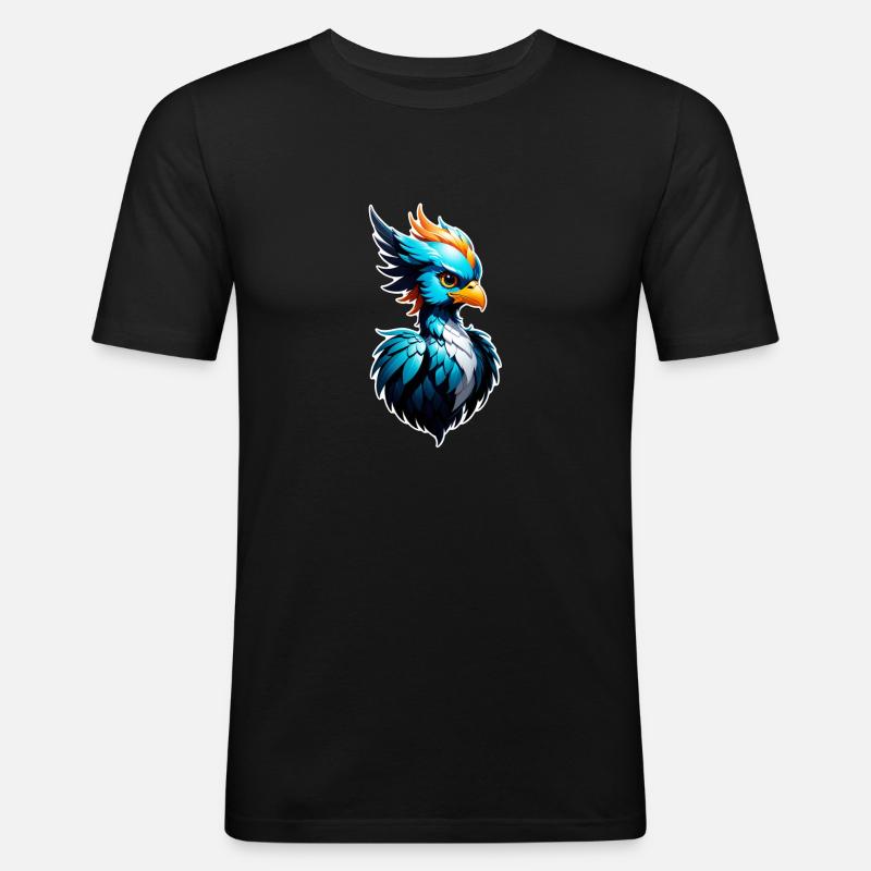 Phönix - Phönix - Feuervogel - Männer Slim Fit T-Shirt - Schwarz
