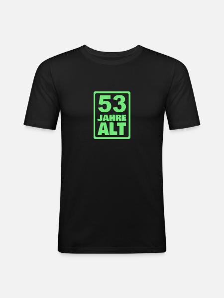 Alter 53 - Männer Slim Fit T-Shirt - Schwarz