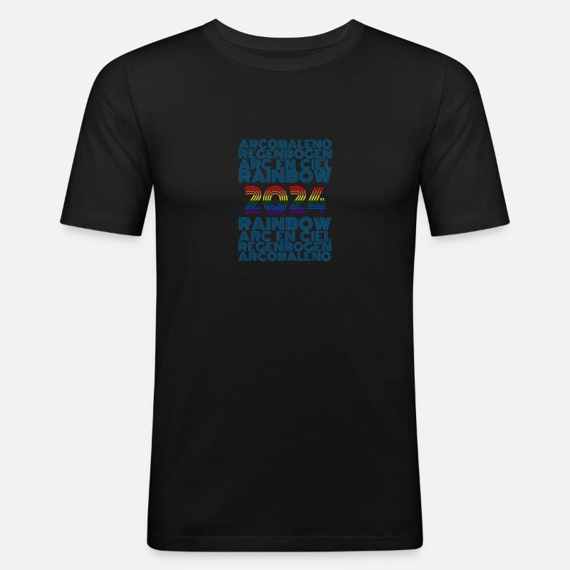 2024 - Männer Slim Fit T-Shirt - Schwarz