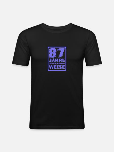 87 - Männer Slim Fit T-Shirt - Schwarz