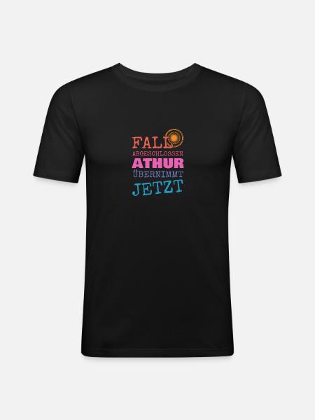 Geschenk für Athur - Männer Slim Fit T-Shirt - Schwarz