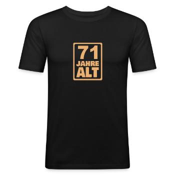 71 ans - T-shirt près du corps Homme - noir - Devant - Nik (191cm)