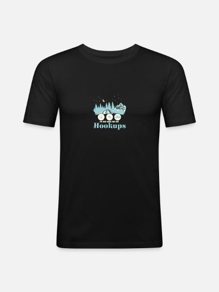 Motorhome I'm Just Here For the Hookups RV - Men's Slim Fit T-Shirt - black