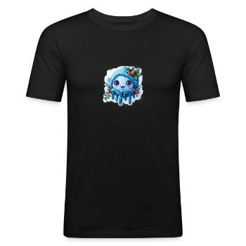 Snowflake for children - Men's Slim Fit T-Shirt - black - Front - Nik (191cm)