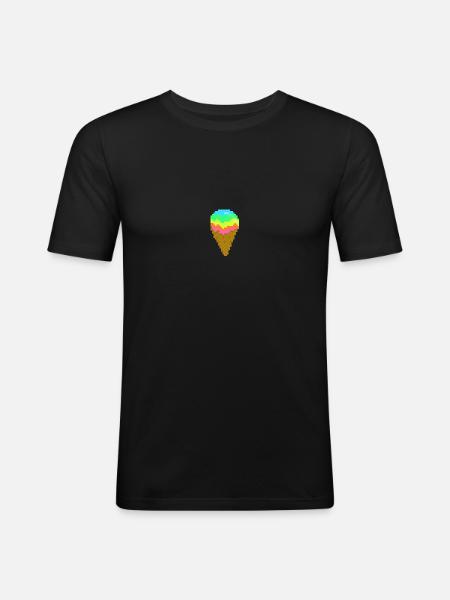 Eis - Männer Slim Fit T-Shirt - Schwarz