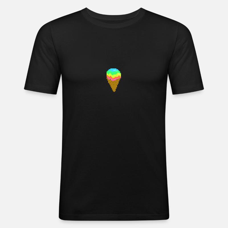 Eis - Männer Slim Fit T-Shirt - Schwarz
