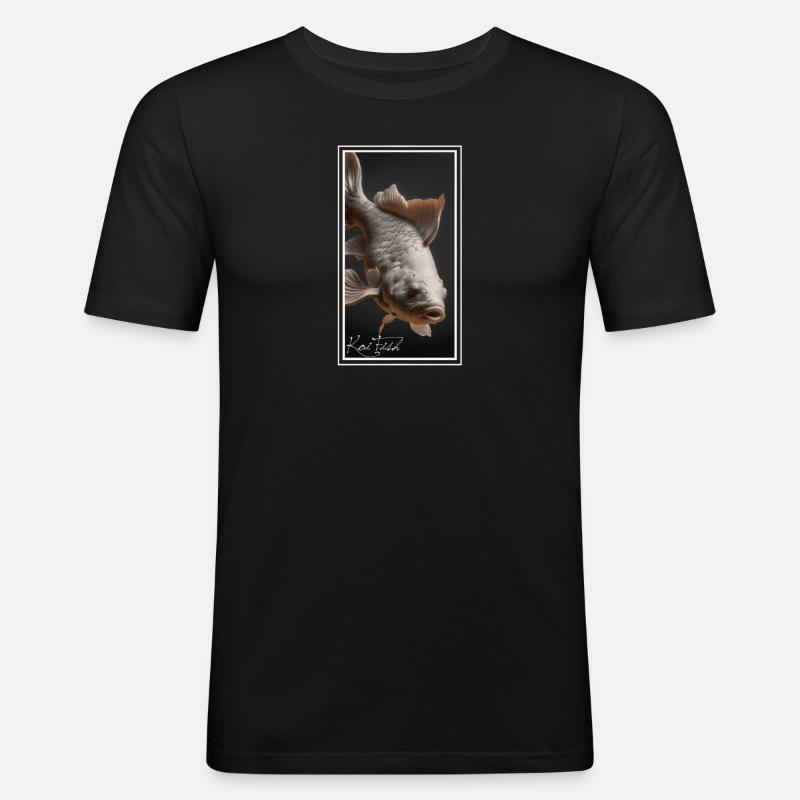 Koi Fish - 3D Render - Men's Slim Fit T-Shirt - black
