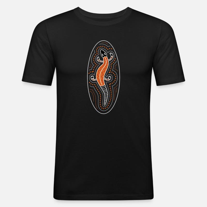 lizard - Männer Slim Fit T-Shirt - Schwarz