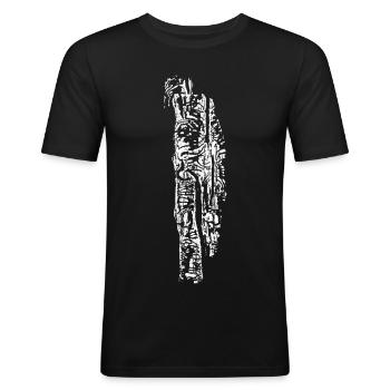 Scarabée écorce d’écorce ORIGINAL IMPRESSION ARTIFICIELLE - T-shirt près du corps Homme - noir - Devant - Nik (191cm)