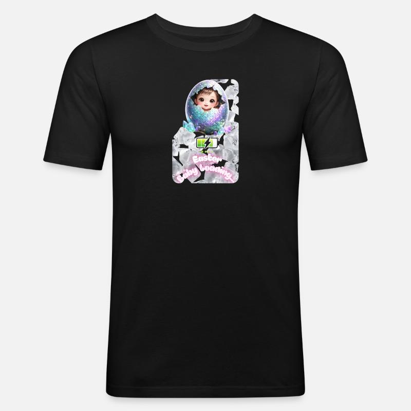 Easter Bud Baby Egg Explosion - Men's Slim Fit T-Shirt - black