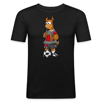 Fan Lama du Maroc - T-shirt près du corps Homme - noir - Devant - Nik (191cm)