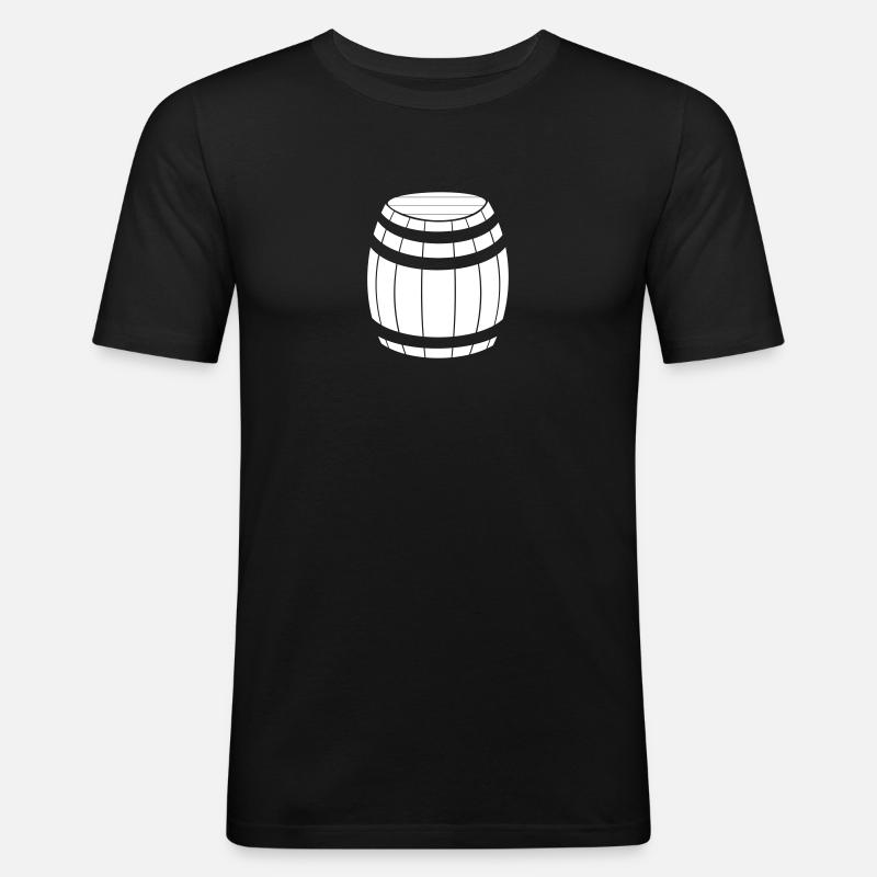 Barrel graphic vector - Men's Slim Fit T-Shirt - black