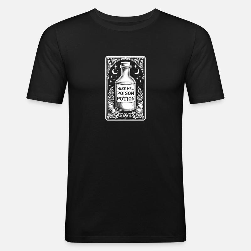 Trank-Fläschchen 2 - Männer Slim Fit T-Shirt - Schwarz