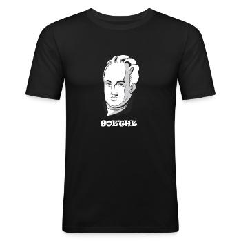 Johann Wolfgang v. Goethe German writer - Men's Slim Fit T-Shirt - black - Front - Nik (191cm)