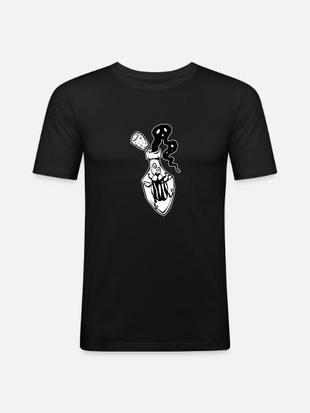 Insect in a bottle - Men's Slim Fit T-Shirt - black
