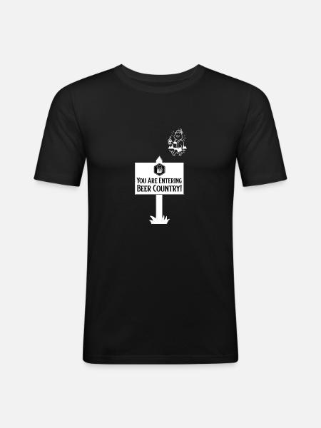 Entering Beer Country - Men's Slim Fit T-Shirt - black